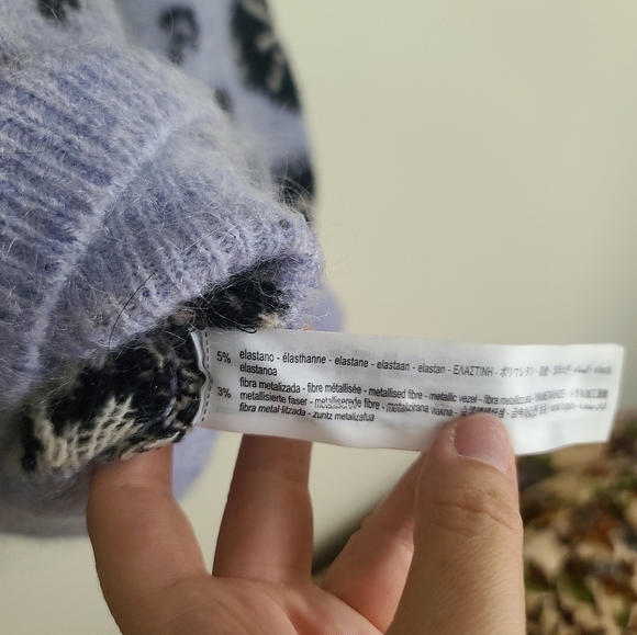 Zara Wool Mohair Aztec Crewneck Size Med - Picture 5 of 8